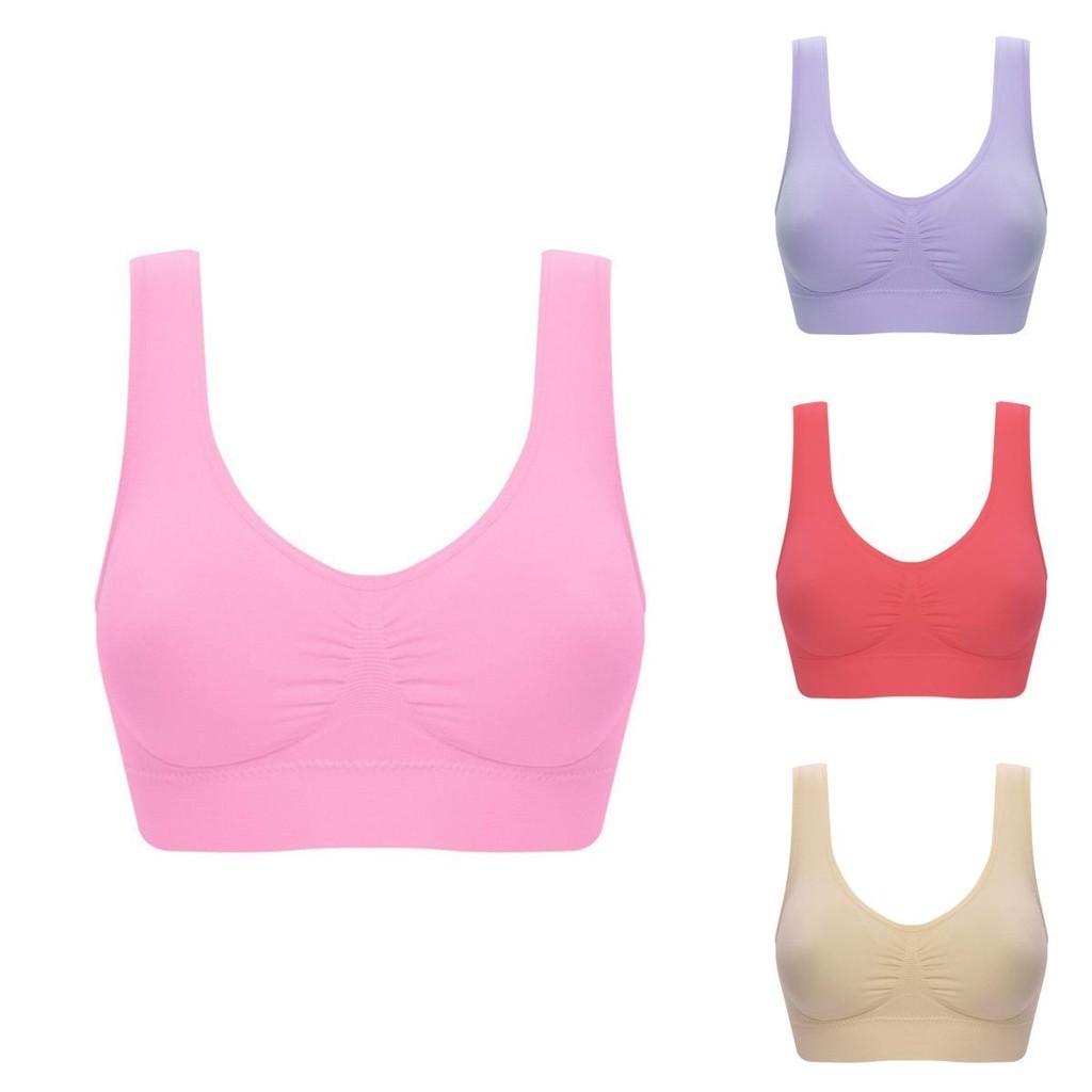 Reggiseno Sportivo da Donna a Colore Puro, Taglie Forti, Ultra Sottile, Coppe Grandi, Top per il Comfort