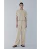 Bobeu Lettering Pigment Wide Pants_Light Khaki 7156230012