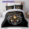 One Piece Jolly Roger Logo Pattern Bedding Quilt Set Quilt Cover Pillowcase Home Birthday Gift(1 * duvet cover + 2 * pillowcase, without core)