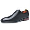 Movechain Men Leather Dress Business Office Derby Shoes Mens Wedding Party Oxfords Shoes Men'S Fashion Square Toe Lace-Up Flats