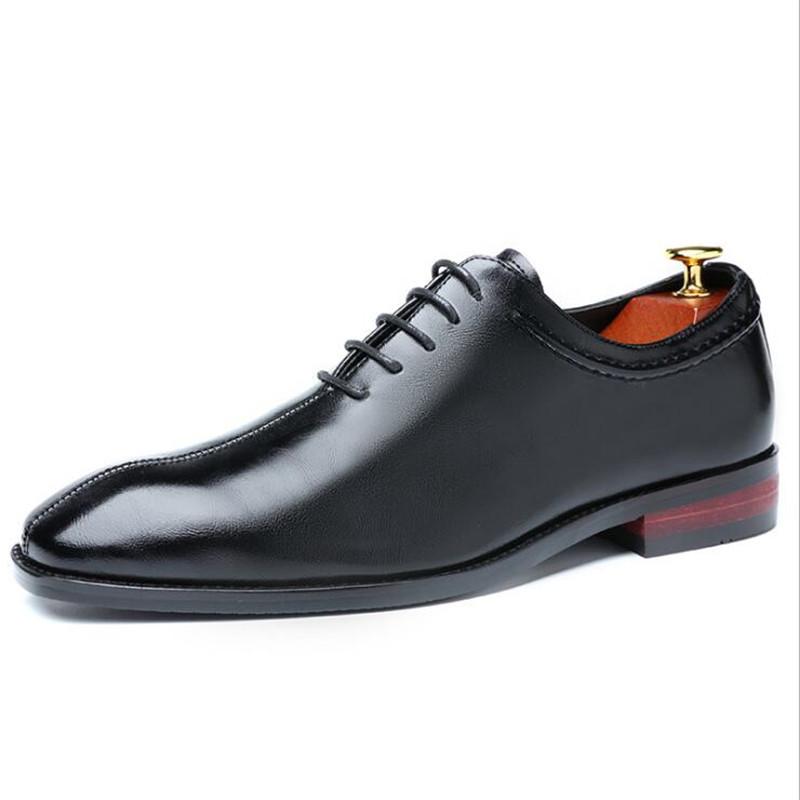 Movechain Men Leather Dress Business Office Derby Shoes Mens Wedding Party Oxfords Shoes Men'S Fashion Square Toe Lace-Up Flats