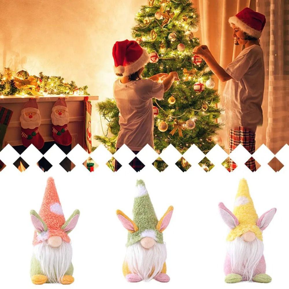 

Мультяшные украшения Пасхальный безликий гном-кролик Кукла-эльф Кукла-плюшевый кролик-кукла Пасха