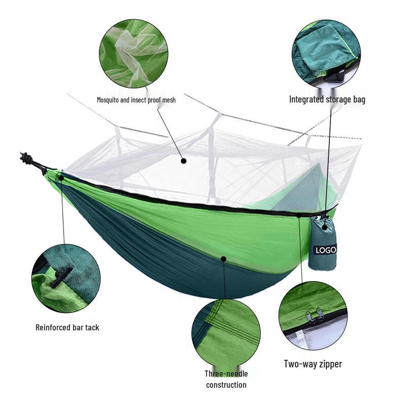 Outdoor Automatic Pop-Up Hammock with Mosquito Net