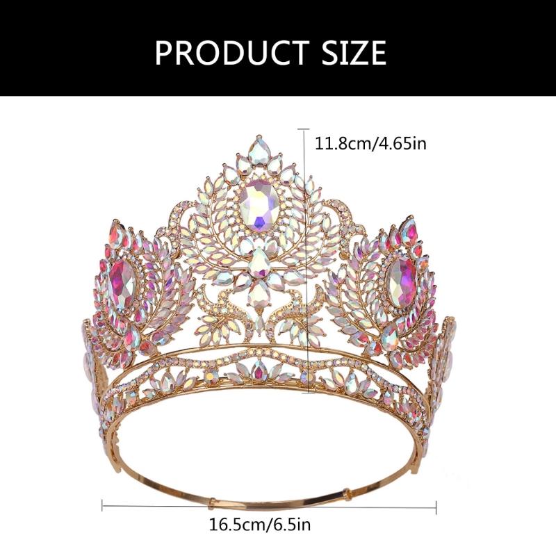 Couronnes en cristal élégantes avec peigne pour femmes, magnifiques tiares de princesse pour anniversaire et célébration spéciale