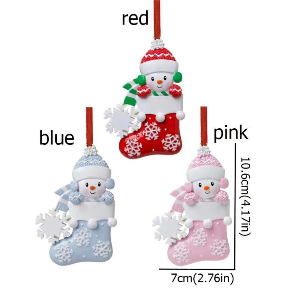 Resin Xmas Tree Hanging Pendants Decorative Christmas Sock Pendant Christmas