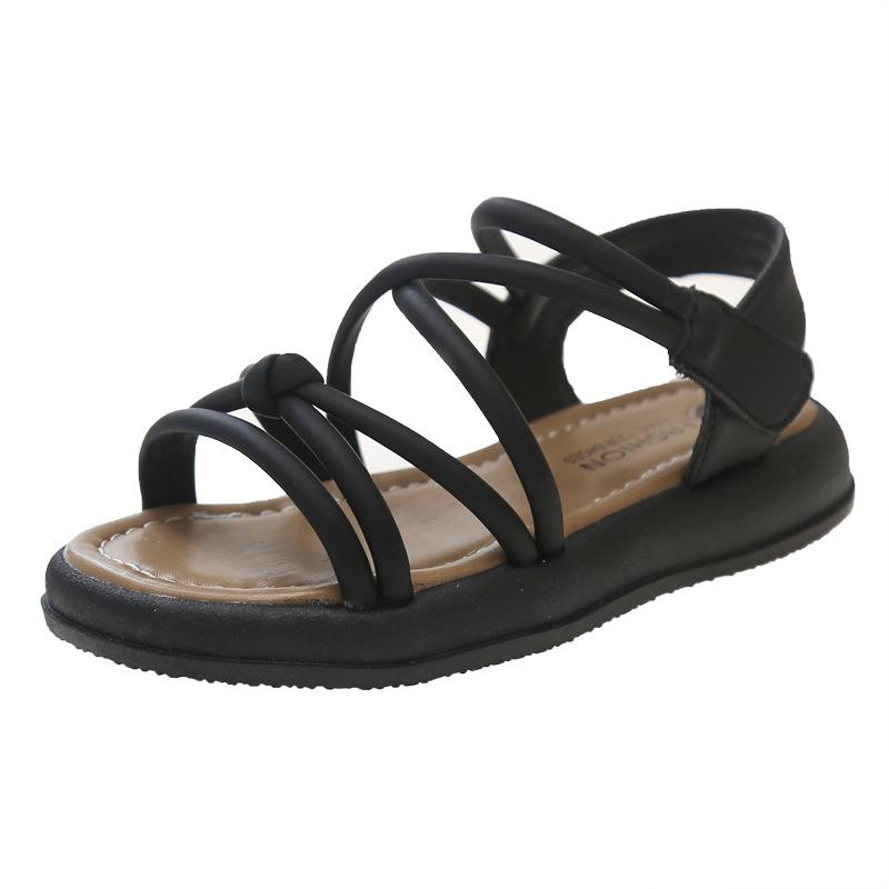 Sandals women's summer new thin strap flat bottom casual beach shoes platform comfortable fashion Roman sandals