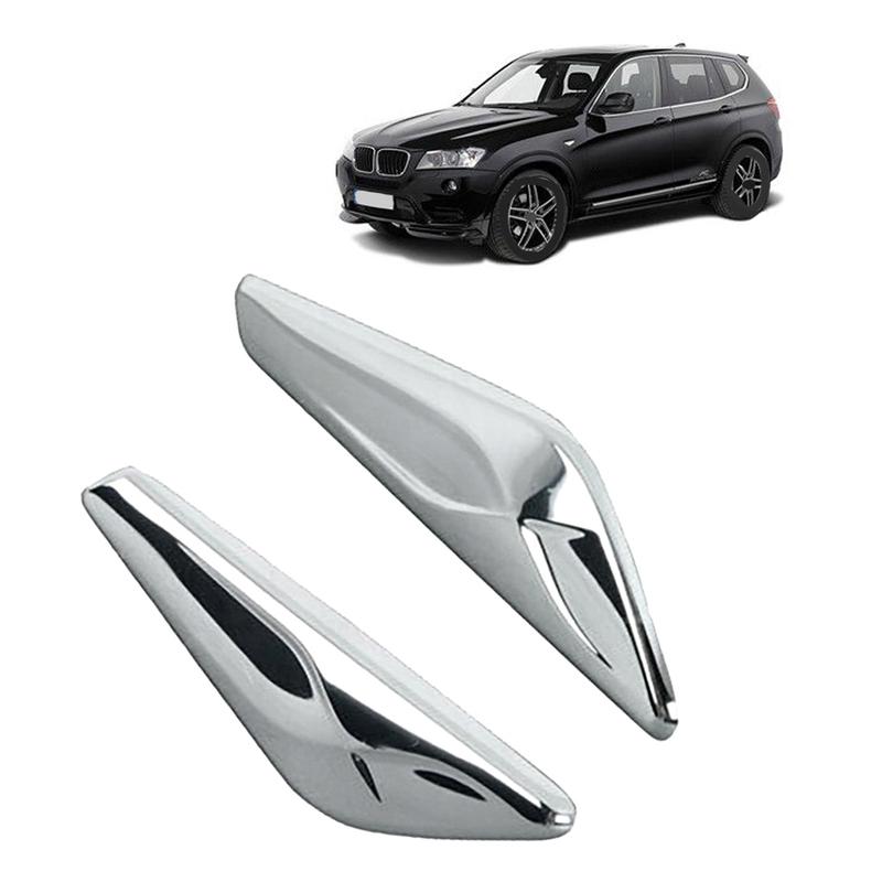1 Pair Front Side Fender Trim Finisher 51117338569 51117338570 For BMW F25 F26 2013-2017
