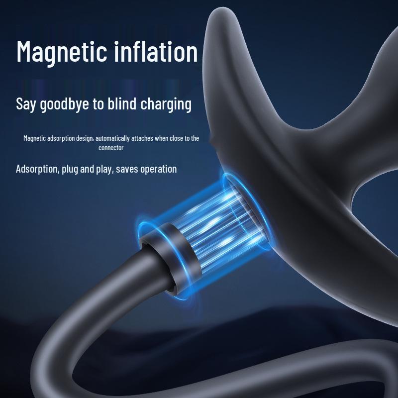 Magnetic Inflatable Butt Plug with Ball Bearings, Vibrating Anal Dilator for Men and Women - SM Erotic Product