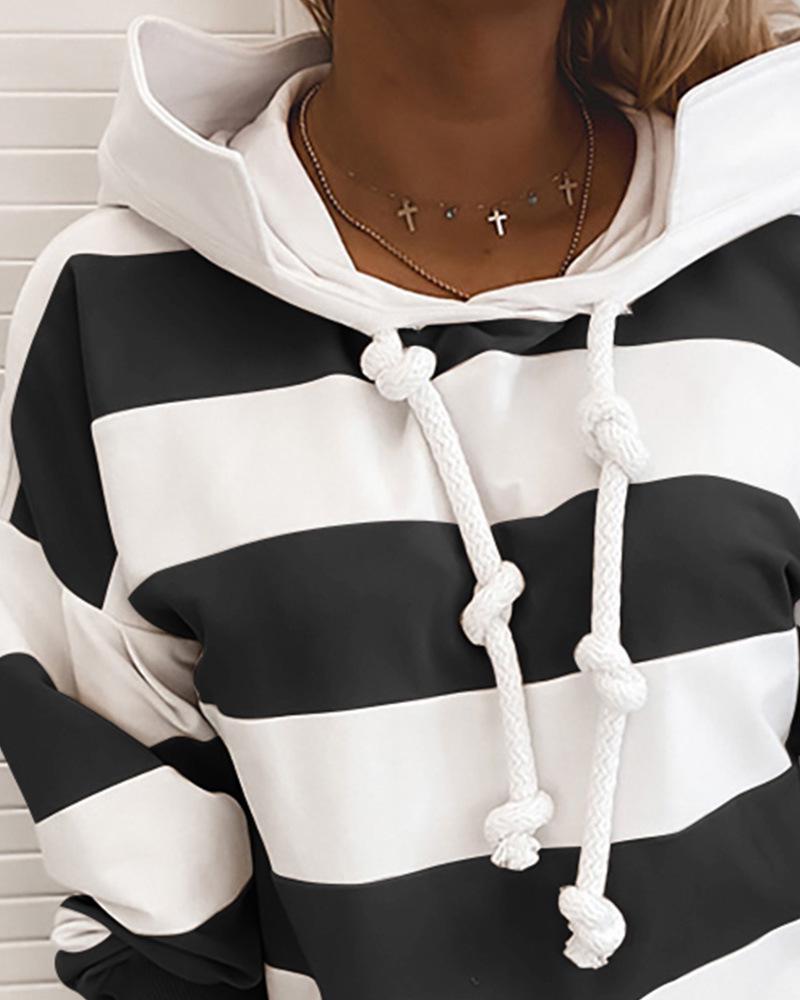 Damen Gestreiftes Langarm Herbst Sweatshirt - Dünnes Oberteil