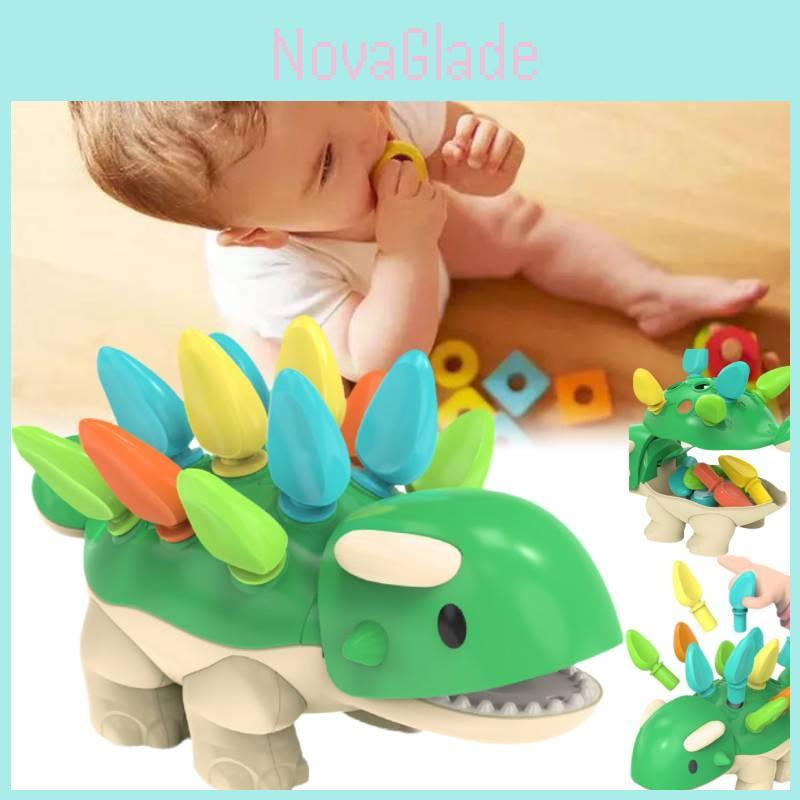 Colorful Educational Dinosaur Puzzle Toy For Infants With Fine Motor Skills Development