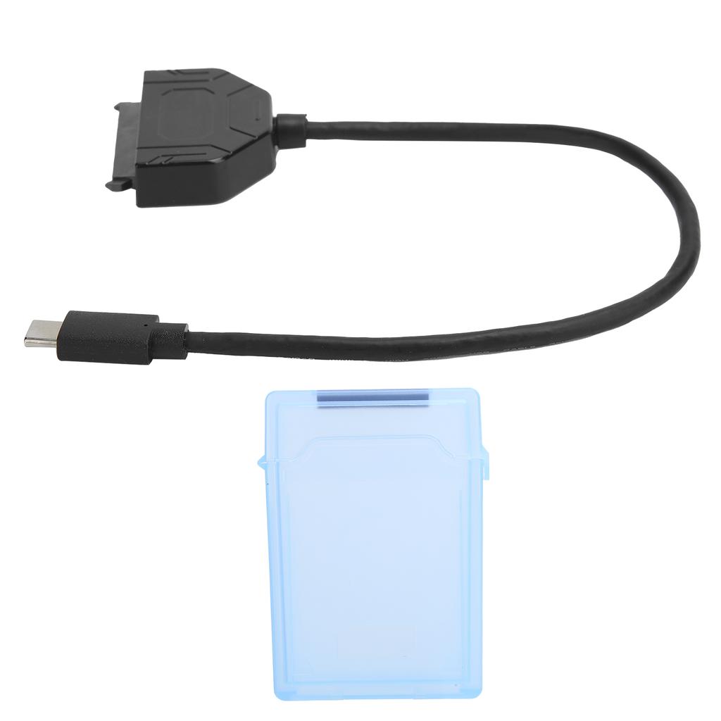 TypeC SATA Adapter 2.5in USB 3.0 10G SSD HDD Hard Disk Drive Cable Protection Box