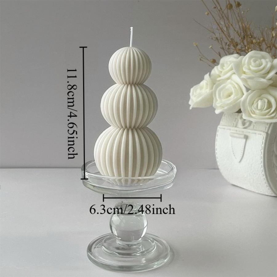 Nordic Minimalist Swirl Ribbed Ball Scented Candle Soy Wax Aromatherapy Candle Home Bedroom Table Decor Wedding Gift