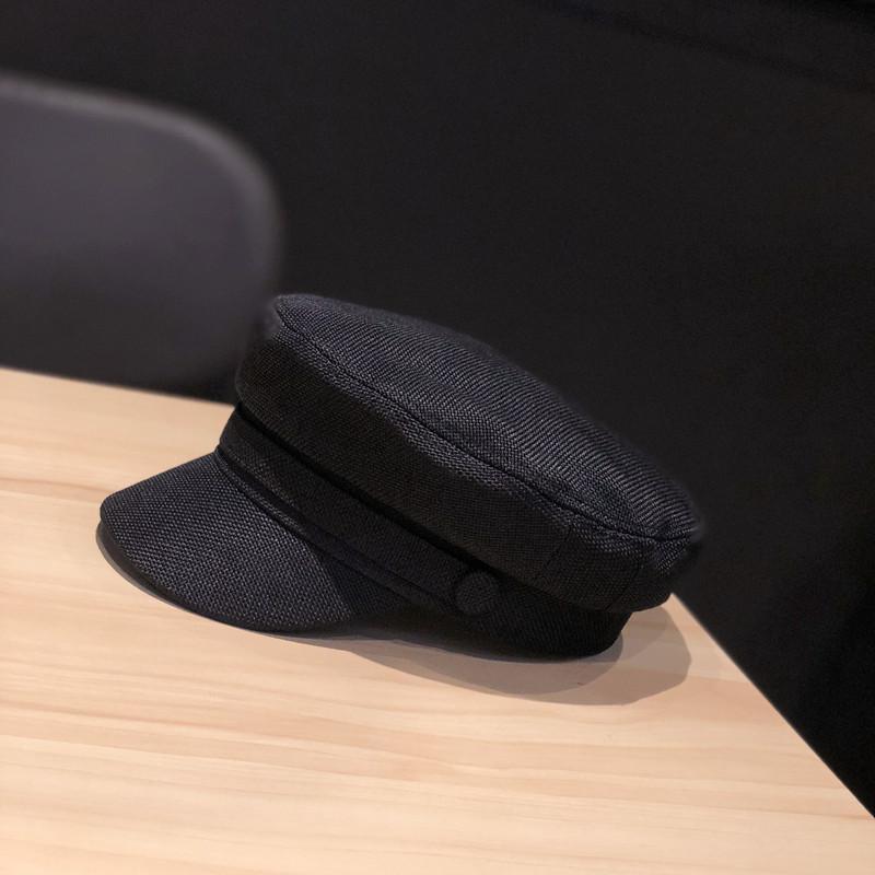 Unisex Vintage Linen Military Cap Breathable Adjustable Newsboy Hat for Daily Outdoor Octagonal Hats