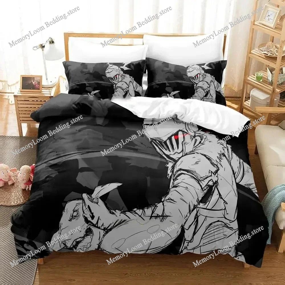Anime Goblin Slayer Bedding Set Duvet Cover Bed Set Quilt Cover Pillowcase Comforter King Queen Size Boys Adult Bedding Set