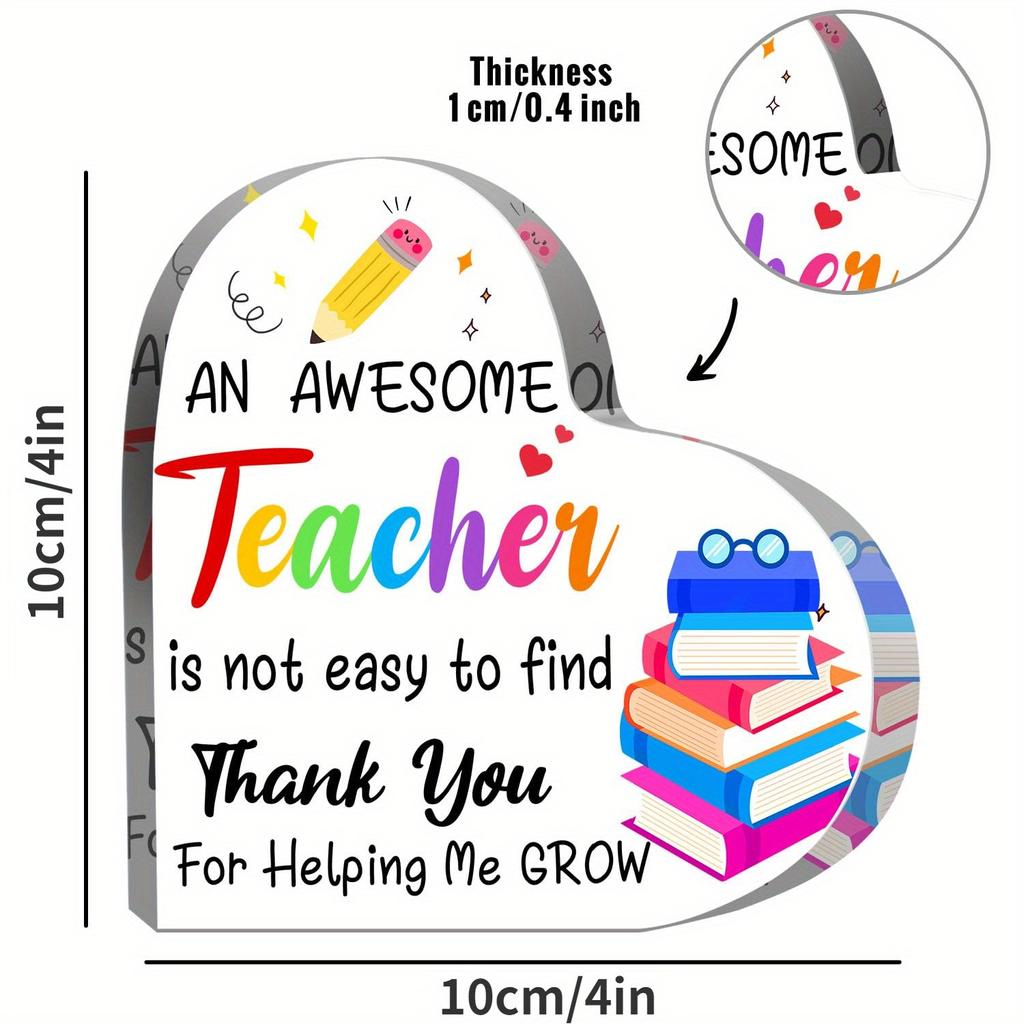 Teacher Appreciation Signs Acrylic Keepsake Washi Weight Gifts For Women Men Teacher Tutor Appreciation Teachers Day Appreciation Week