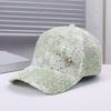 Spring and summer new fashion niche sequins old hole design baseball cap outdoor street racket travel sunshade sunscreen cap