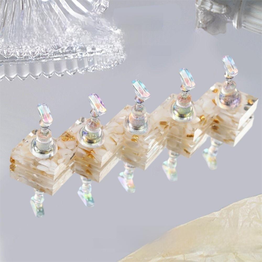 5 Nail Holders Magnetic Nail Holder Square/Round Base Nail Art Showing Shelves  DIY Painting