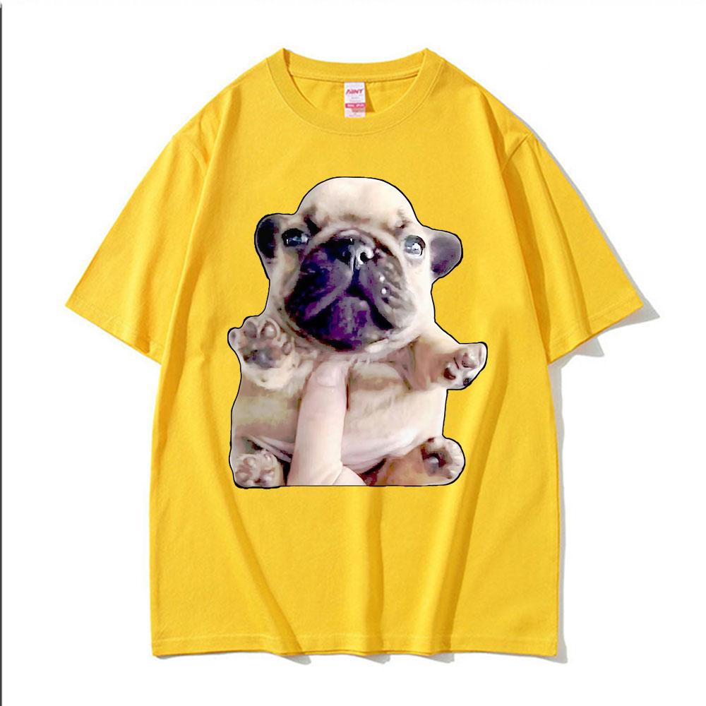 French Bulldog Funny Pibble Meme Tshirts Unisex Summer Tops Kawaii Cute T Shirt Unisex High Quality Cotton Tshirt Streetwear