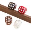 New Fashion Resin Acrylic Geometric Adjustable Ring for Women Punk Silver Color Rivet Big Thick Rings Gothic Jewelry