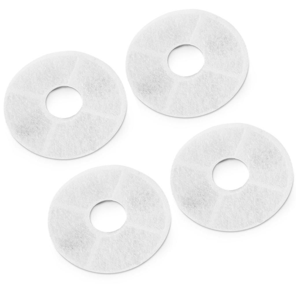 4pcs Cat Water Fountain Filters Activated Carbon Resin Round Replacement Multi Triple Water