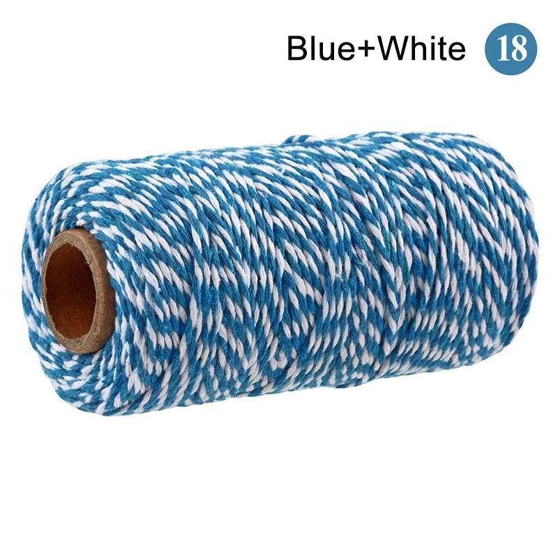 2mm 100M Macrame Cord Corda di cotone Spago Filo Stringa Artigianato Cucito fai da te Fatti a mano Arazzi Boemia Festa di nozze Decorazioni per la casa