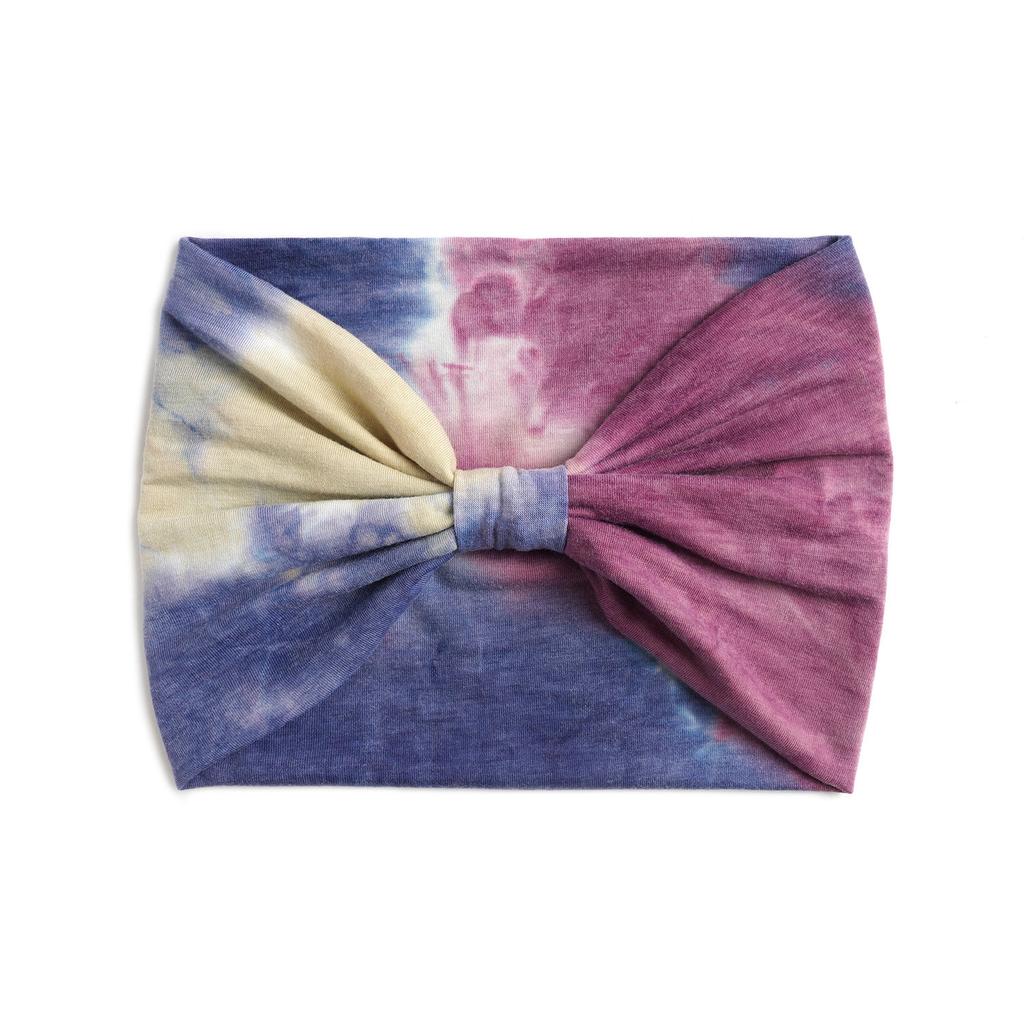 Tie Dye Headbands for Women Wide Headband Yoga Workout Head Wraps Scarf Knotted Hairband Turban Bandana Bandage Hair Accessories
