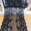 Width  18CM Soft Elastic Lace Accessories Black Fabric for Skirt Material Lingerie Costumes Garment and Dress