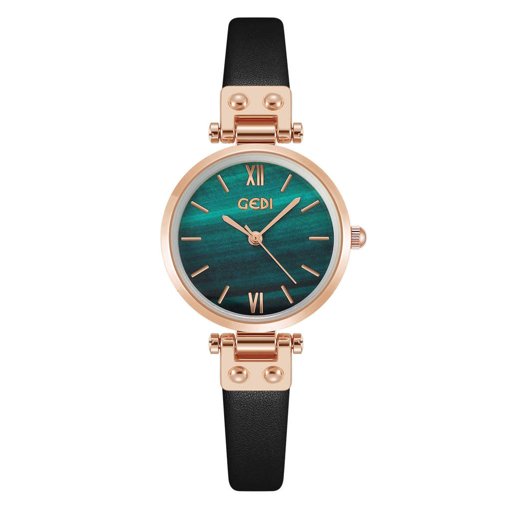 

Ladies Waterproof Quartz Watch With Calendar Function And Pu Strap For Fashion Enthusiasts зелений