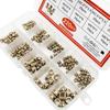 111PCS/1 SetM1 M1.1 M1 M1 M1 M6 Brass Heat Insert Nut Hot Melt Nutinsert Thread Knurled Double Twill Embedment Nuts