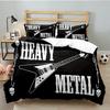Guitar Collection Diversity 3PCS Bedding set,Ideal for 1pc Duvet Cover And 2pcs Pillowcases Perfect for Fan gift,Ideal for Bedroom, Dormitory