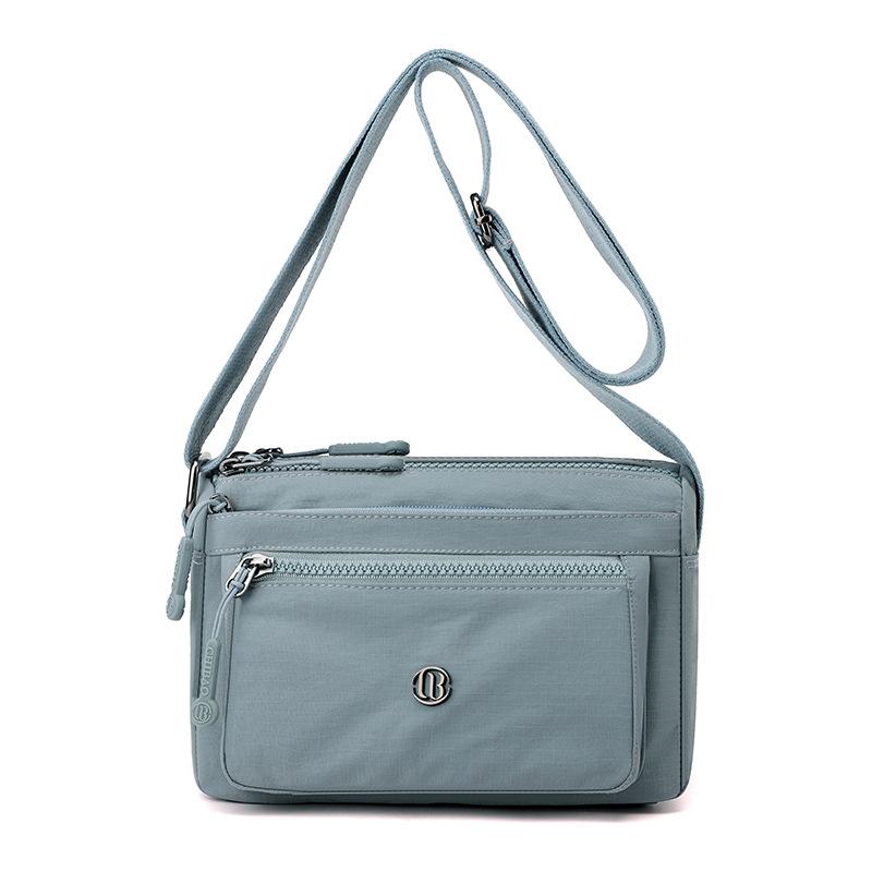 Lightweight multi-layer simple messenger bag women's new versatile commuter shoulder bag nylon casual hand carry small square bag