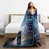 Printed Blanket Comfortable Soft Sofa Talk Blanket