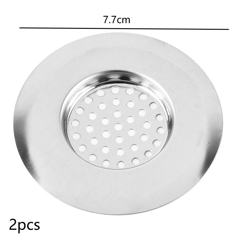 2pcs Stainless Steel Sink Strainer Plug, Multifunction Drain Cover Filter For Home Bathroom, Home Essentials, Bathroom Tools