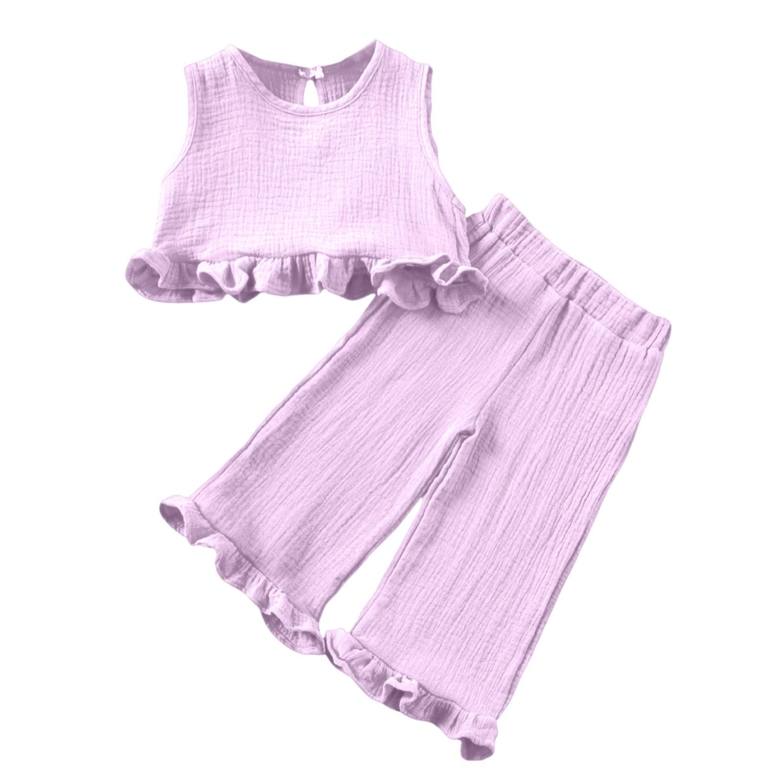 

Комплект для девочек с принтом сердечек - Футболка с рукавом и шорты с бантом 90 фиолетовый