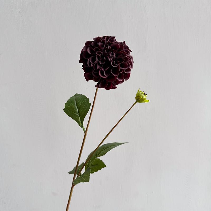 Artificial Moisturizing 2Head Dahlia Real Touch Flowers Bridal Bouquet Wedding Decoration Party Floral Home Decor Dahlia