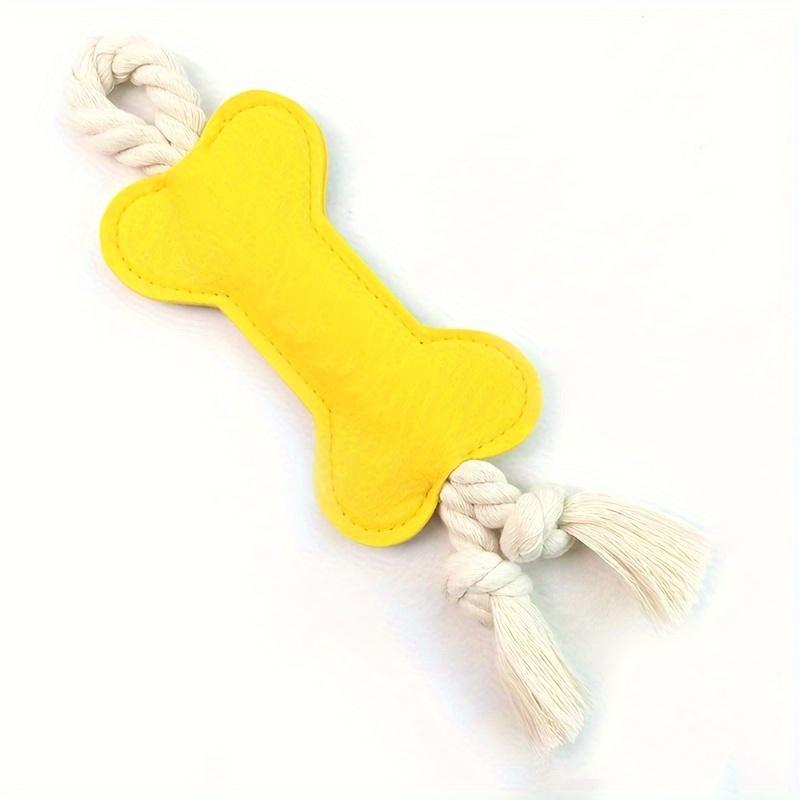 Felt Dog Bone Toy for Chewing and Teeth Cleaning Durable Pet Chew Toy for Small and Medium Dogs Multi-Color