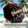 Custom Name Personalized Rammstein Print Umbrella, Auto Open Close, 8‑Rib Sturdy Frame, Commute Camping Hiking Use, Birthday Gift