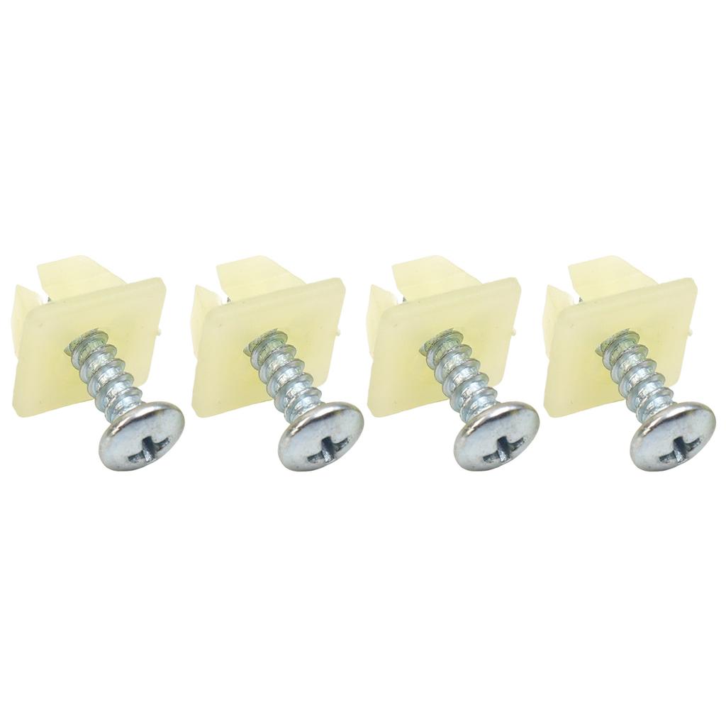 Universal License Plate Screws Mounting Hardware Kit with Nylon for Car Truck SUV Tag Fasteners Bolts Metal Self Tapping Screw