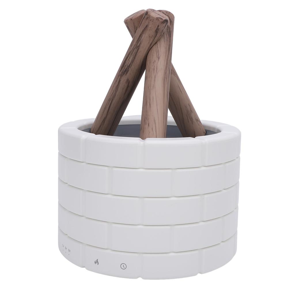 White Bonfire Shaped Diffuser Touch Control Campfire Diffuser Humidifier Home Decor 250ML