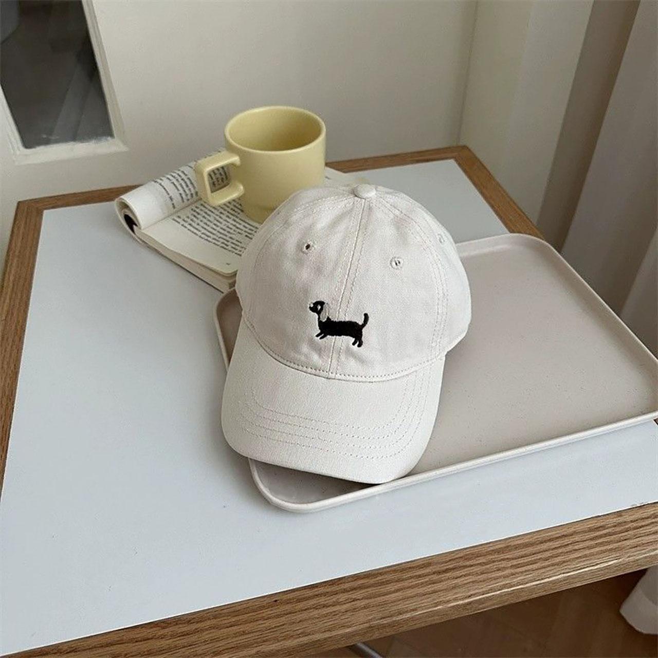 

Cute Embroidered Baby Baseball Hat Solid Color Kids Boys Girls Peaked Cap Spring Summer Cotton Children Sun Hats 49-53cm fit 2-7Y бежевый