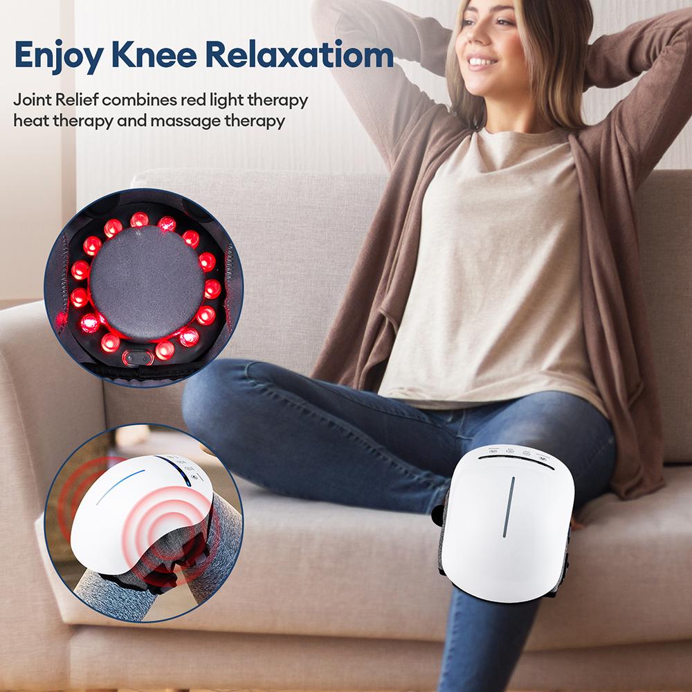 6-Head Electric Smart Knee Massager Vibration Air Pressure Kneading Hot Compress Knee Massage Machine Wireless Knee Masajeador