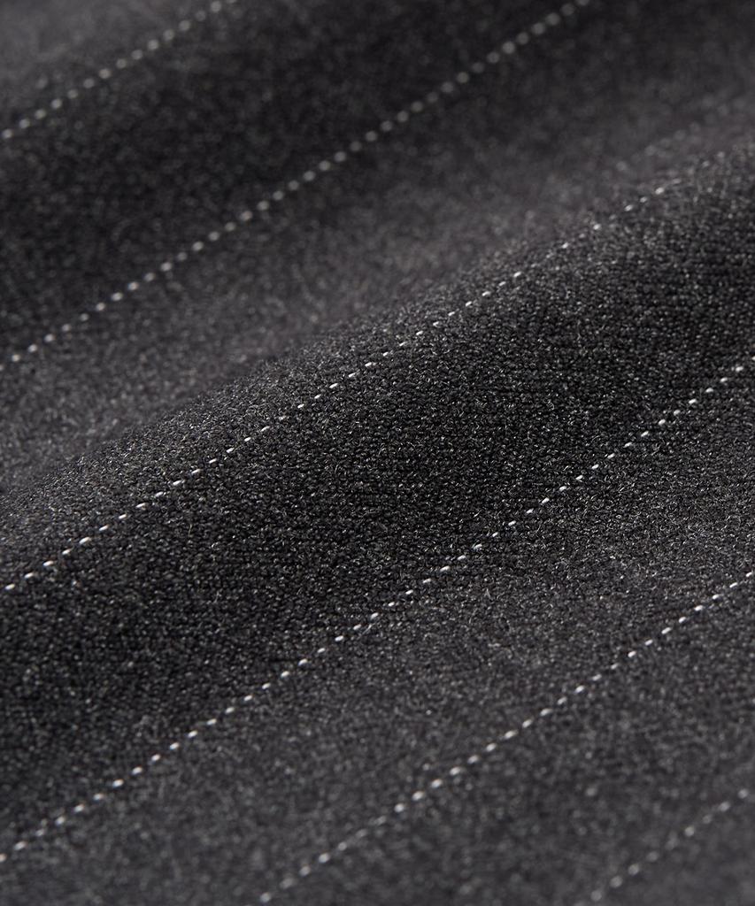 EXCONTAINER Classic One-Pleat Pin Stripe Trousers (Charcoal)