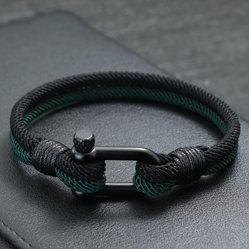 

Fashion Mens Bracelet Rope Ukrainian Symbol Braclet Bicolor Matching Macrame Braslet Festival Accessories Brazil Pulseras Homme 20.5cm 8.1Inch