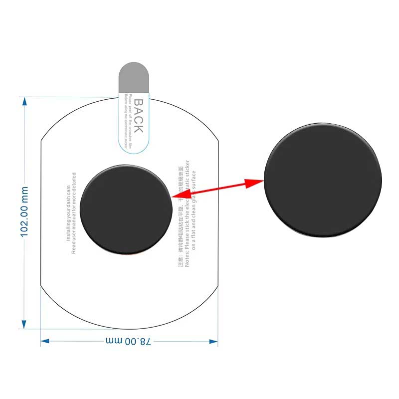 For 70mai Omni X200 Dash Cam Smart Film and Static Stickers for 70mai X200 Car DVR film holder for 70mai X200 Mount