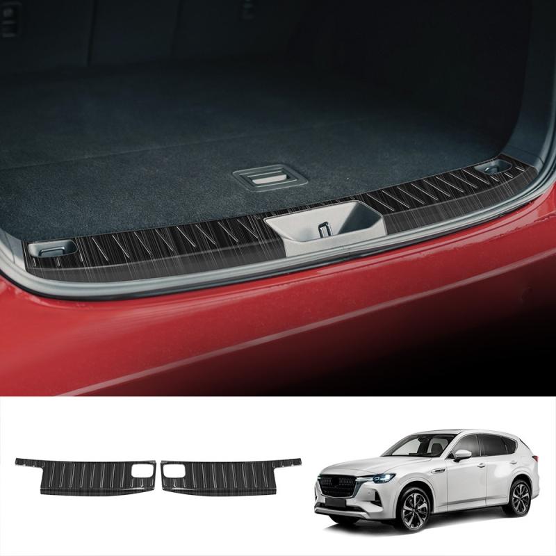 For mazda CX-60 CX 60 CX-80 CX-90   2024 2025 steel Rear Bumper Protector Door Sill Trunk Tread Plate Cover Accessories