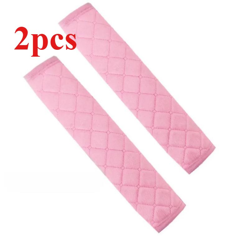 

2 pieces of adjustable plush car seat belt covers, shoulder pads, adult car interior accessories