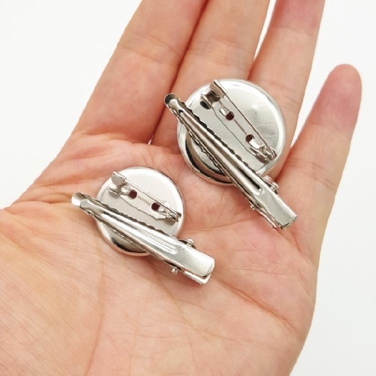 50Pcs Metal Crafting Circles for Jewelry Enthusiasts Practical Brooches and Hair Clip Accessories Jewelry Findings