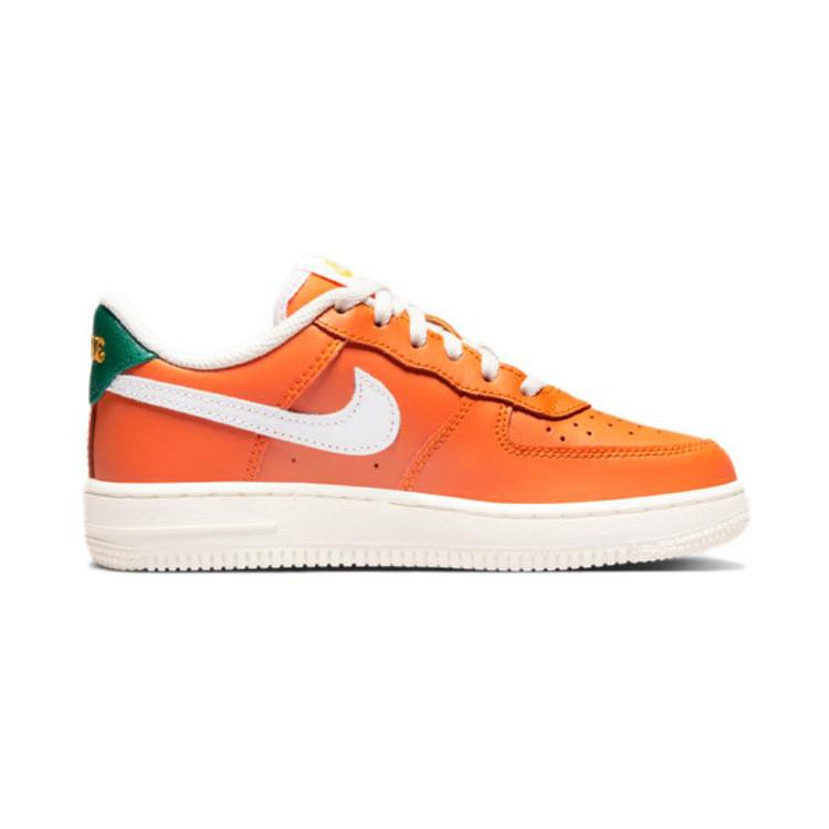 Nike Force 1 LV8 PreSchool 'Pineapple' (Unisex) Magma Orange / White / Sail Kids' Skateboarding Shoes DQ5086 811