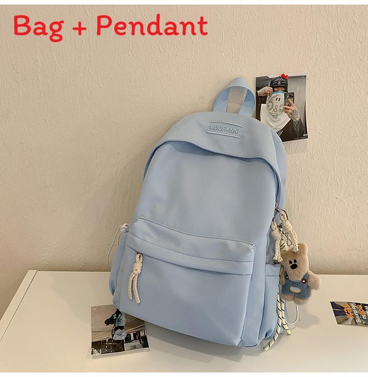 Minimalist Nylon Student Backpack With Design For School And Travel