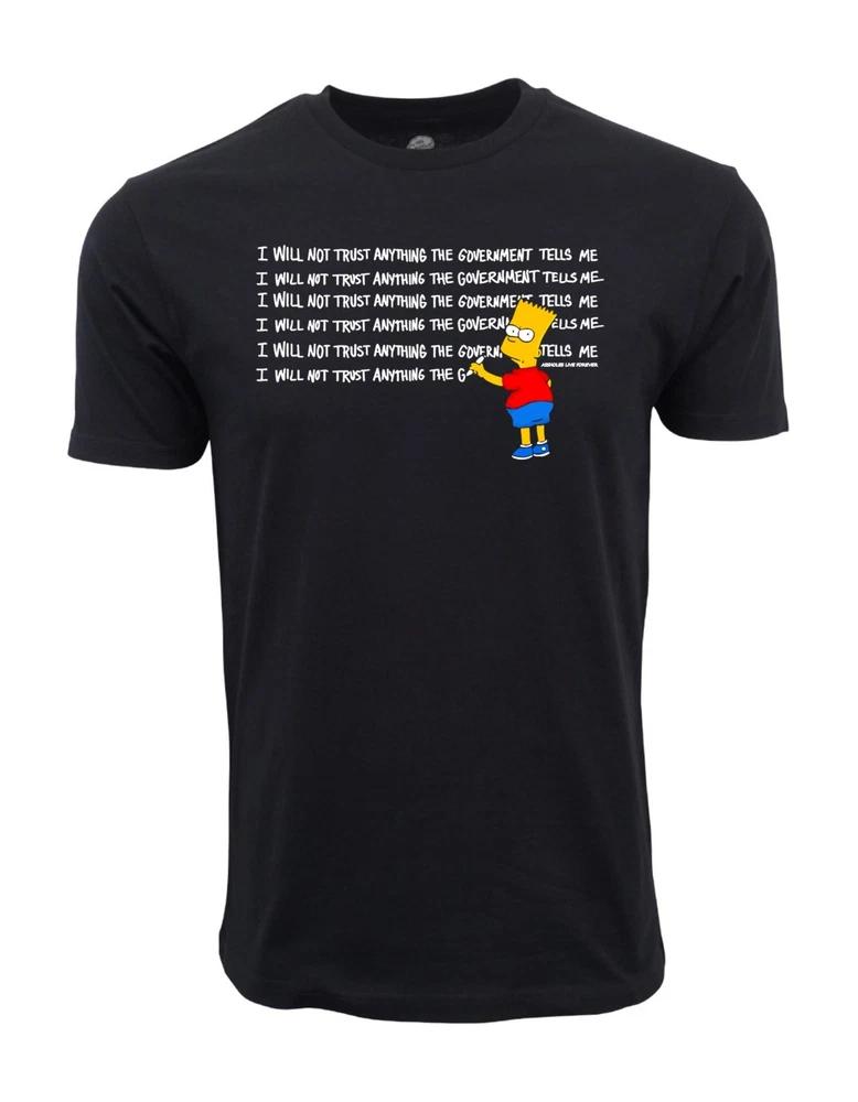 The Simpsons Bart I Will Not Trust Anything The Governunisext Tells Me T Shirt S